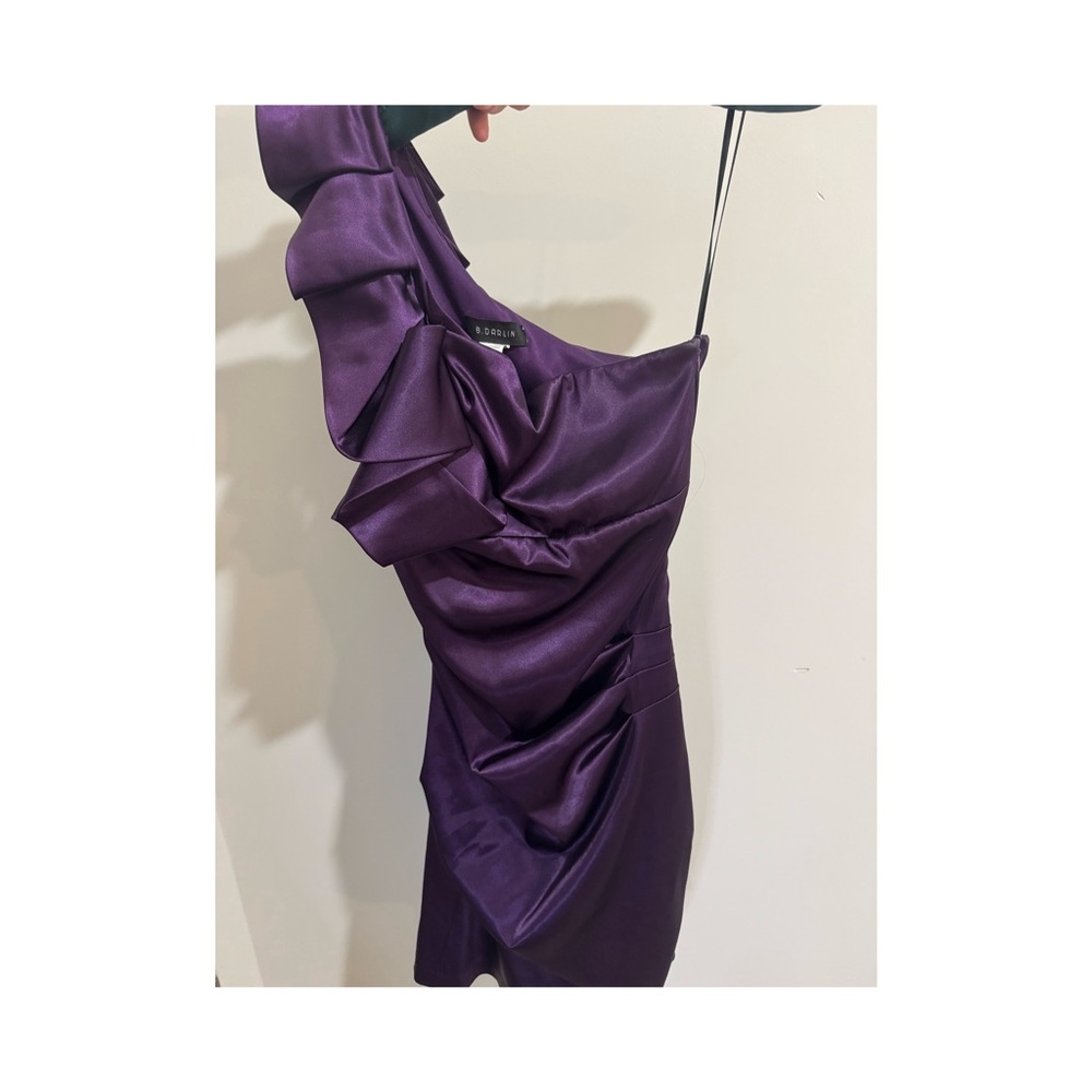 Elegant Purple Ruffle Dress